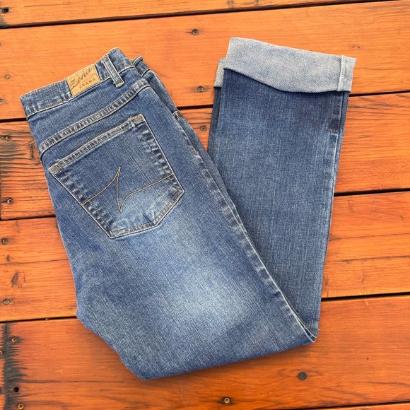 Zena Jeans Vintage Early 2000's Cropped Straight Leg Denim Jeans - Picture 3 of 5